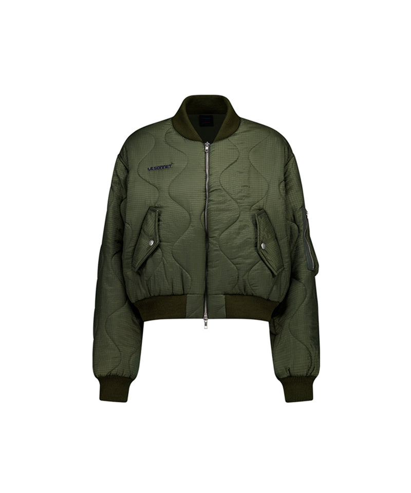 LE SONNET Quilted Blouson - Khaki