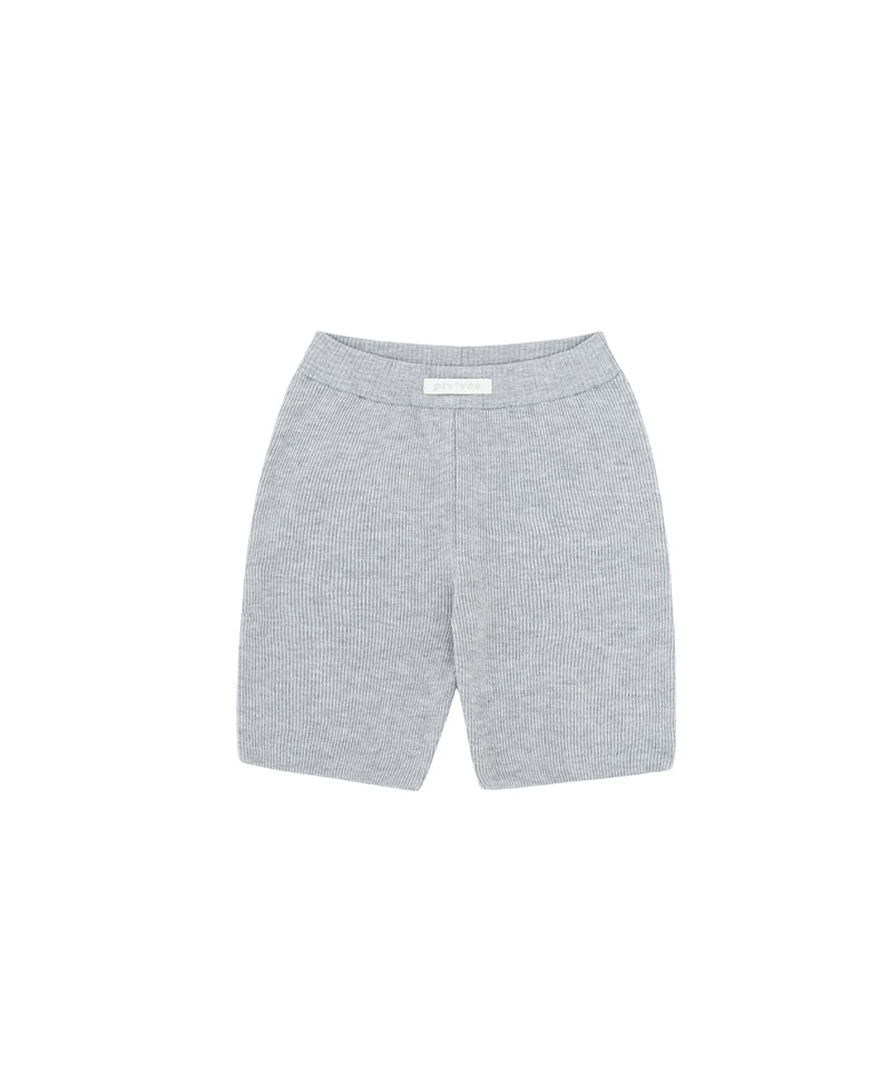PIV'VEE Ribbed Biker Shorts - Heather Gray