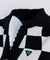 CREVE NINE: Gingham Knit Vest - Black