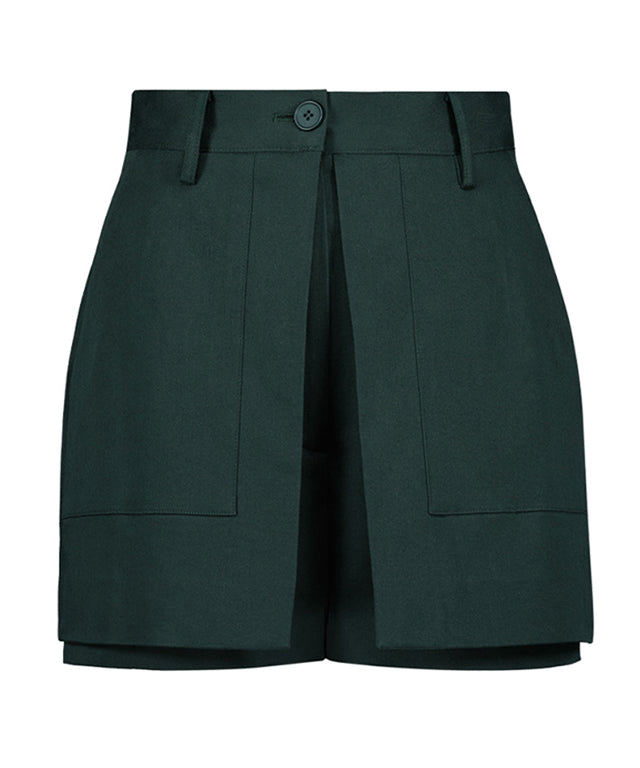 LE SONNET Swing Culotte Pants - Deep Green