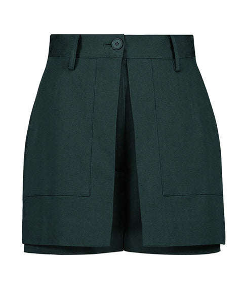 LE SONNET Swing Culotte Pants - Deep Green