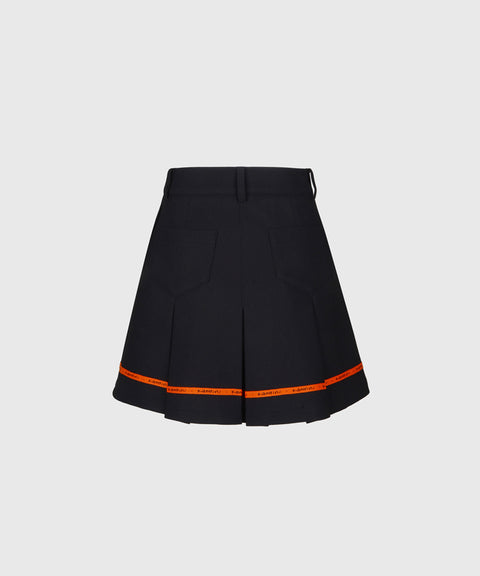 KANDINI Pocket Pleats Skirt - Black