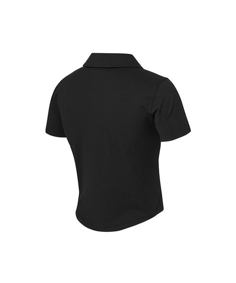 XEXYMIX Golf Ecodex Open Collar Short Sleeve - Black