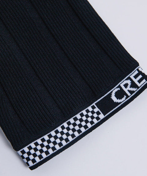 CREVE NINE: Round Ribbed Knitwear - Black