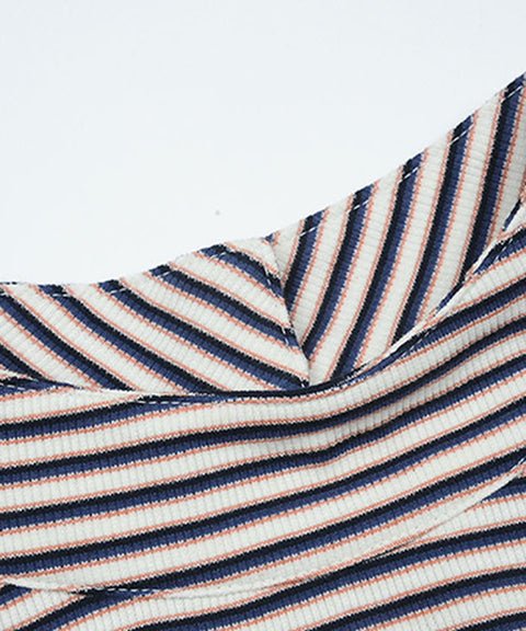 KANDINI New Stripe Halter Tee - Navy