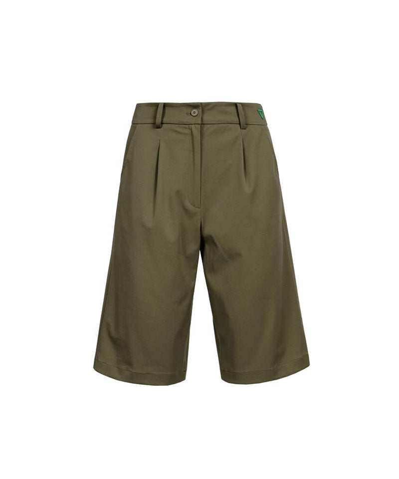 CREVE NINE: Capri Bermuda Pants - Brown