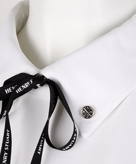 HENRY STUART Women's Cape Collar T-Shirt - White