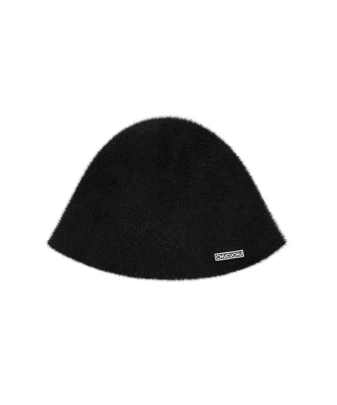 CHUCUCHU Angora Bucket Hat - Black