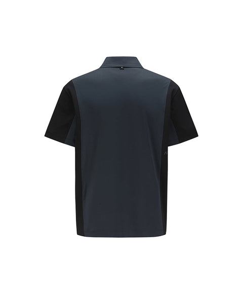[Warehouse Sale] ANEW Men's Side Fabric Block Short T-Shirt - D/Gray