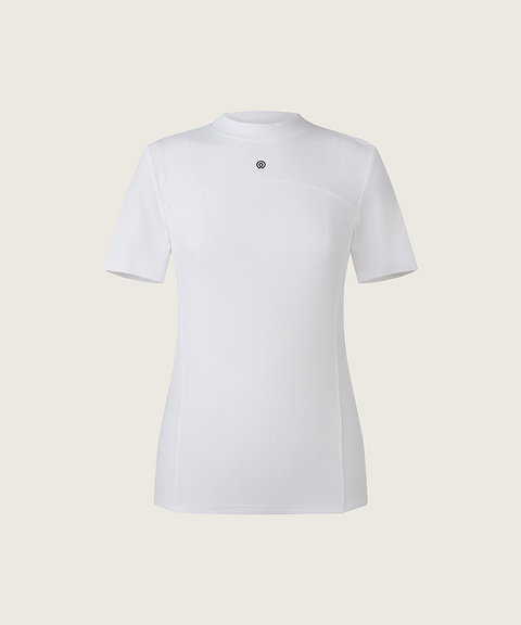 FORDI Golji Mock Neck Short Sleeve T-Shirt - White