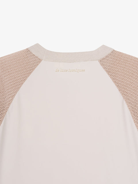 GFJ Golf Women's Hybrid Knit Top - Beige