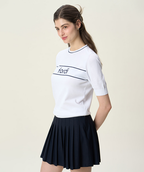 FORDI PK Pleated Skirt - Navy