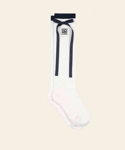 FORDI Ribbon Knee Socks - Navy