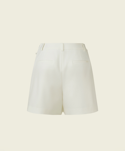 FORDI Ribbon Pleated Shorts - Cream