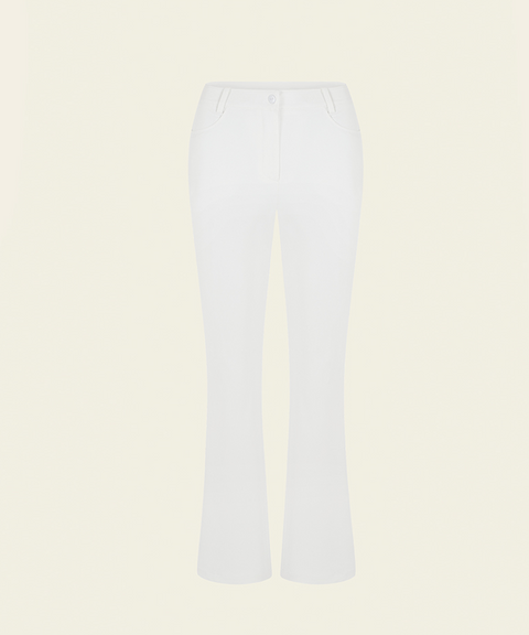 FORDI Signature Bootcut Long Pants - White