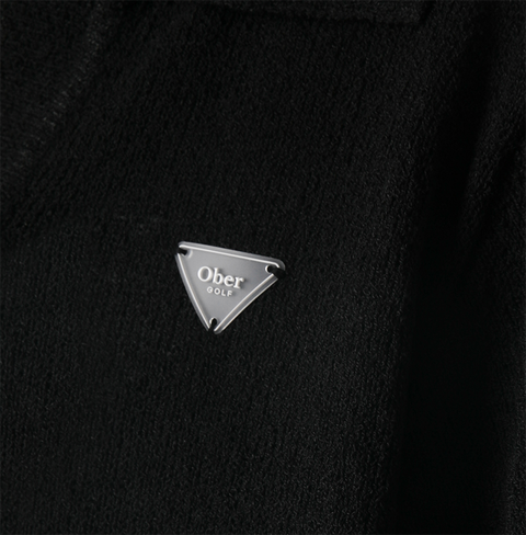 OBER Golf Summer Open Collar Knit - Black