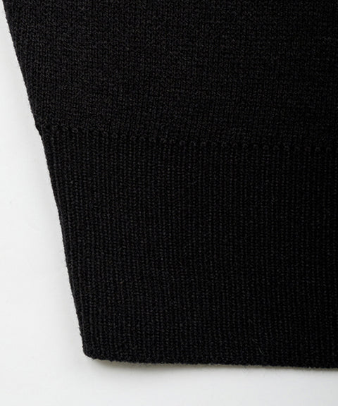 MACKY Golf: Patch Button Knit Vest - Black