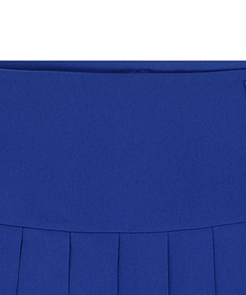 CHUCUCHU Logo Double Pleated Skirt - Blue