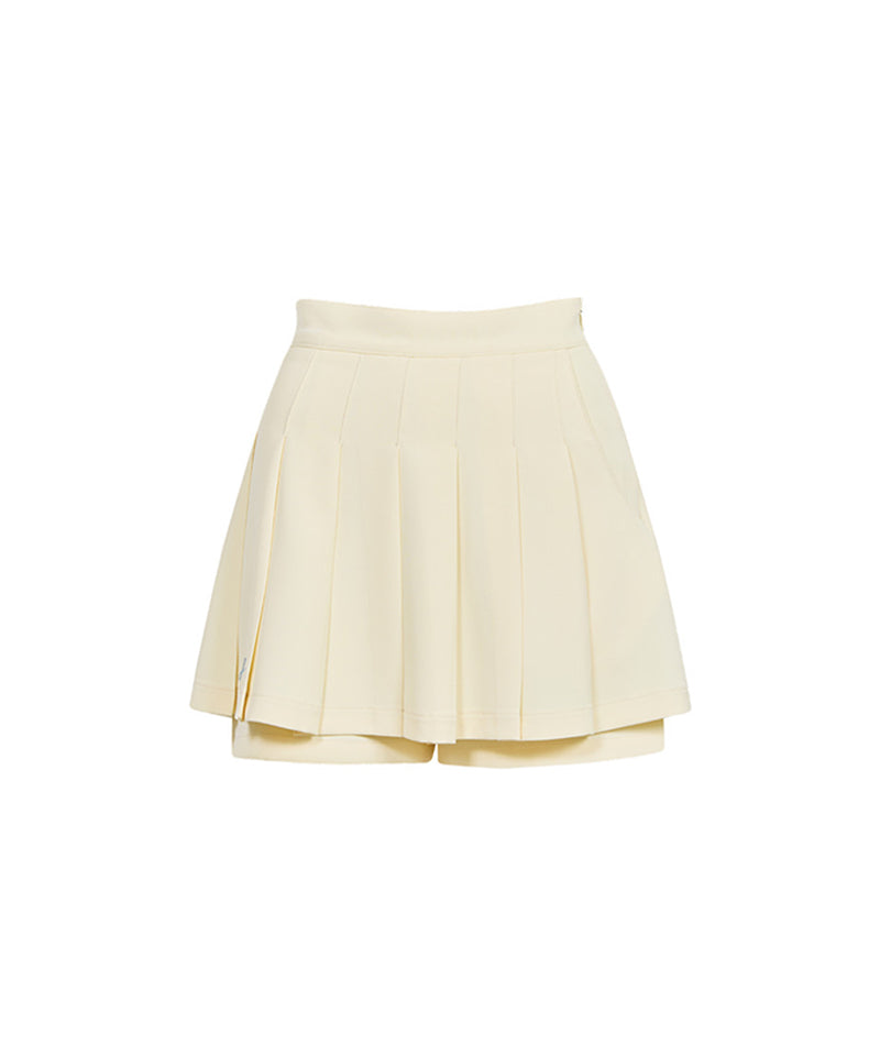 J.Jane Pleats Skirt Pants - Yellow