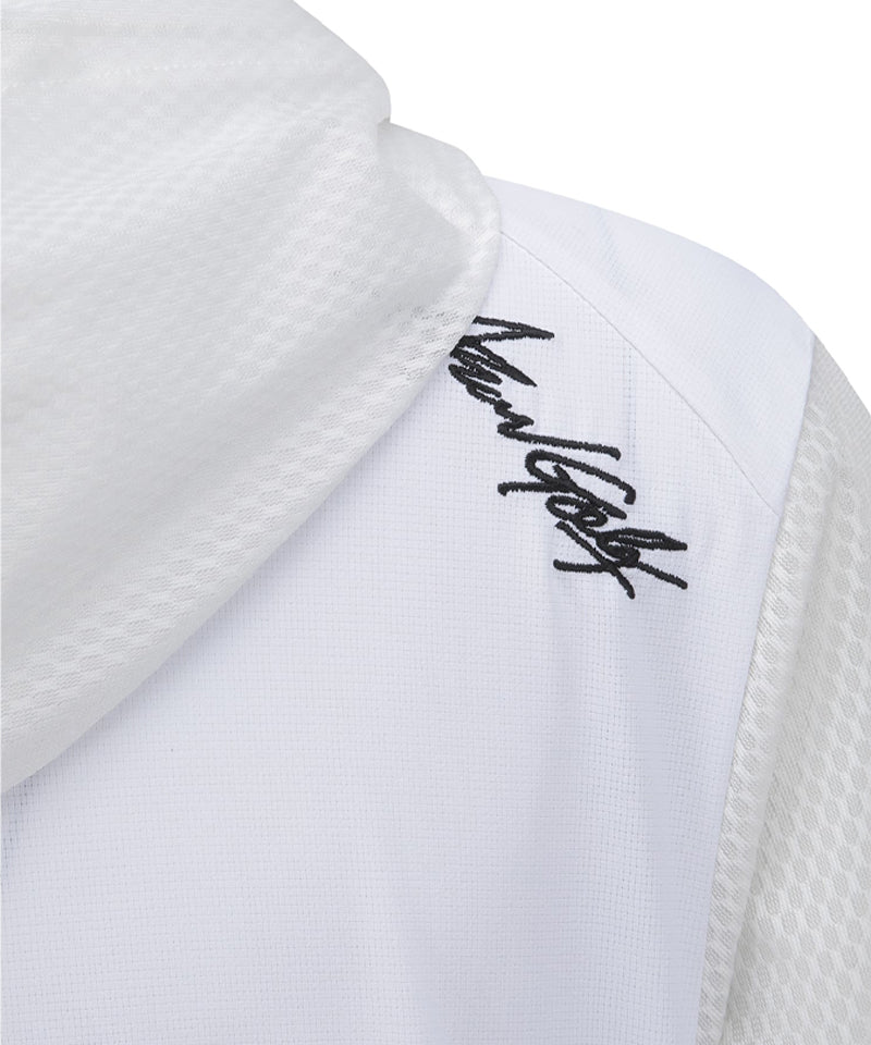 ☆ANEW GOLF☆ HOODY POCKET SHORT T-SHIRT ANEW Golf Women's SM Hoody Pocket Short T-Shirt - White