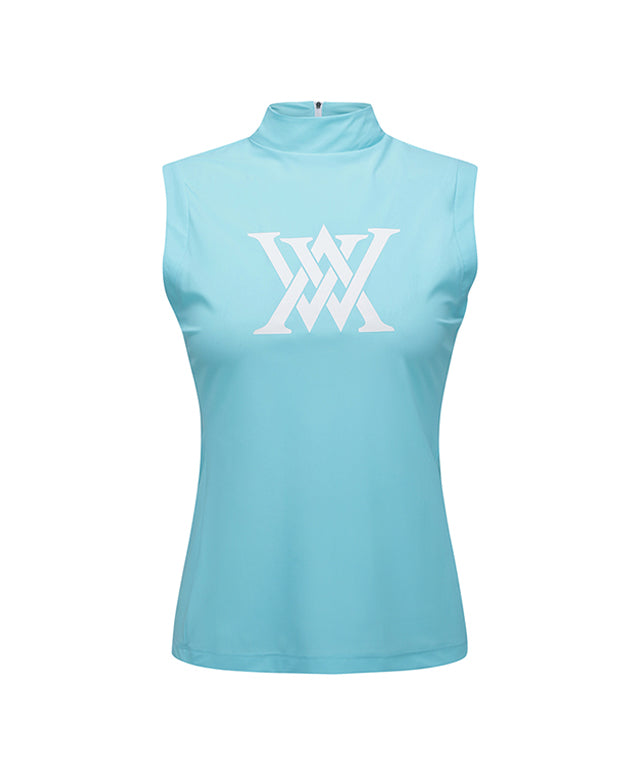 ANEW Golf: Women Front Logo Point Sleeveless - Light Green