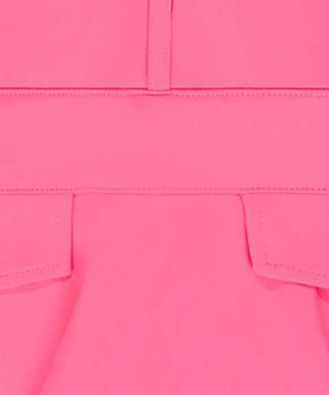 CHUCUCHU Ten Double Flare Skirt - Neon Pink