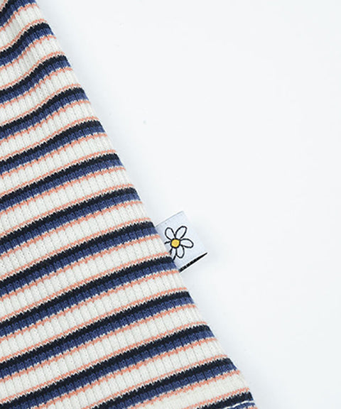KANDINI New Stripe Halter Tee - Navy