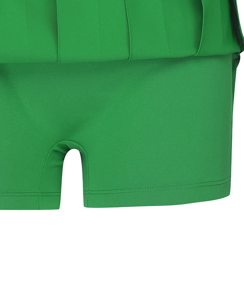 ANEW Golf: Women Big Logo Pleats Middle Long Skirt - Green