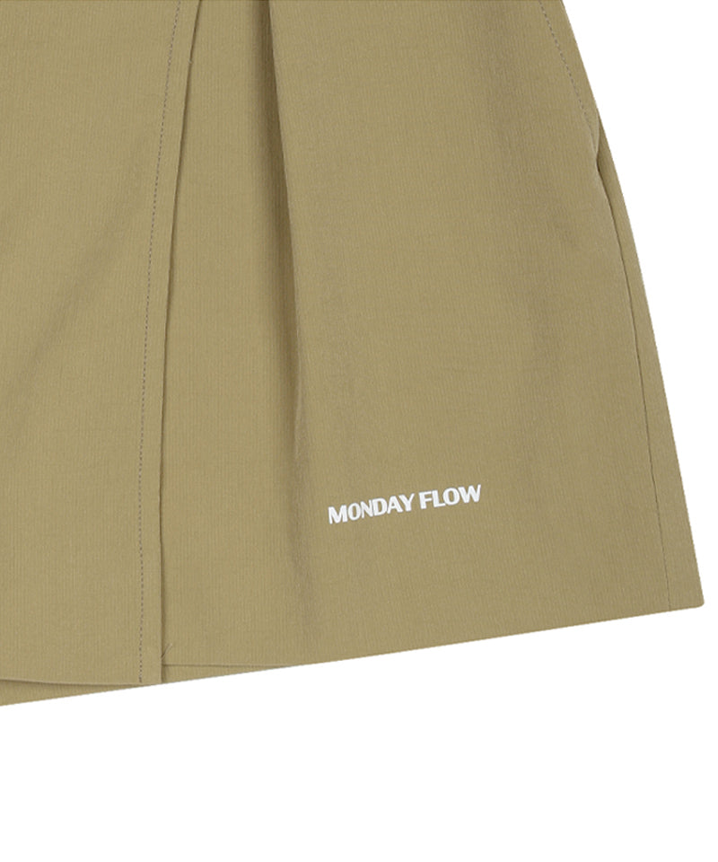 Monday Flow Volume Short Skirt - Beige
