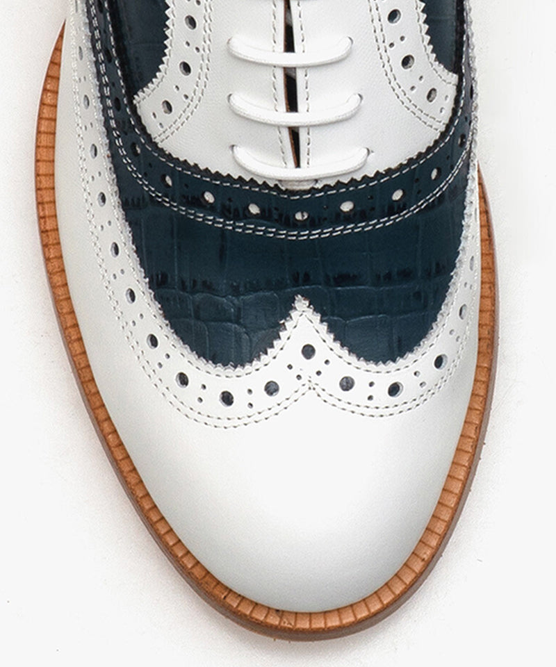 ALL CLASSIC Golf Wingtip Classic Golf Shoes - Navy