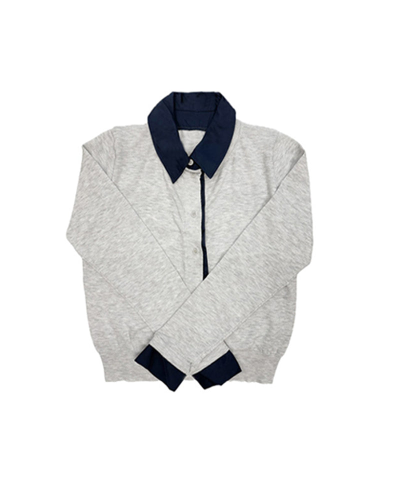 BENECIA 12 Ripple Cardigan Gray