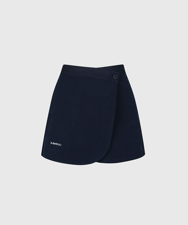 KANDINI Windflow Wrap Skirt - Navy