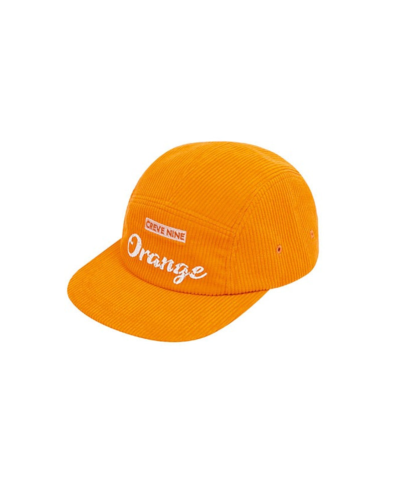 CREVE NINE: Corduroy Camp Cap - Orange