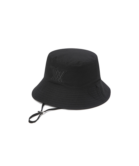 Unisex Flower Pattern Reversible Bucket Hat - Black