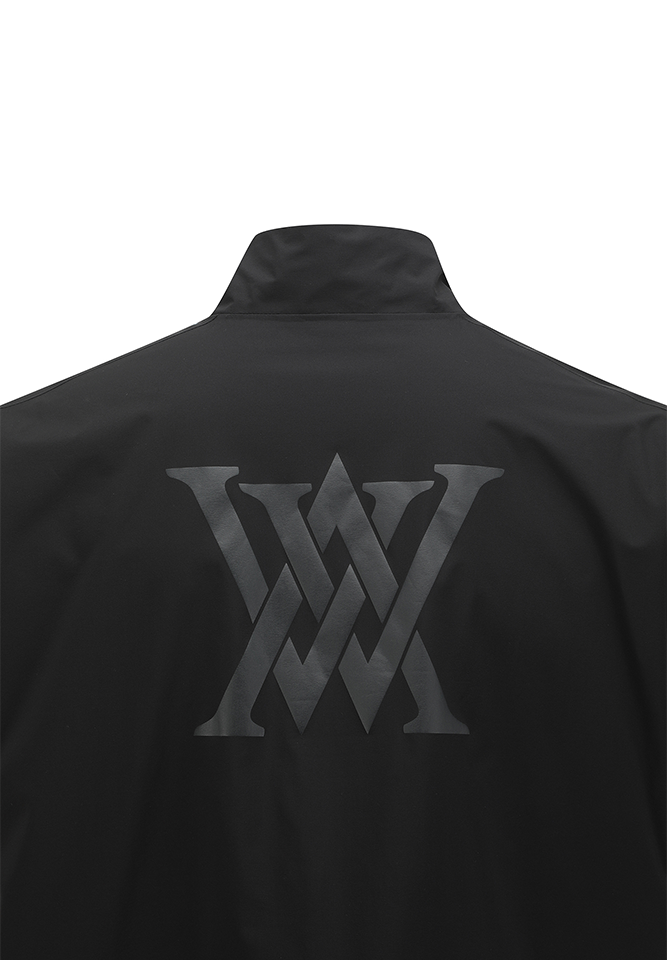 Men's Logo Half Zip Anorak - Black
