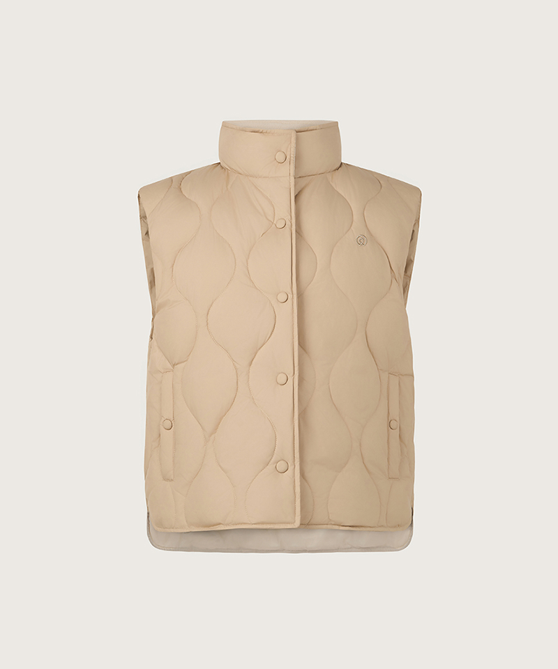 [Season End] FORDI Airy Duck Down Vest - Beige