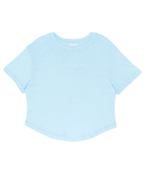 PIV'VEE Curved Hem T-shirt - Airy Blue