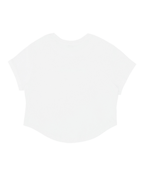 PIV'VEE Curved Hem T-shirt - Cloud White