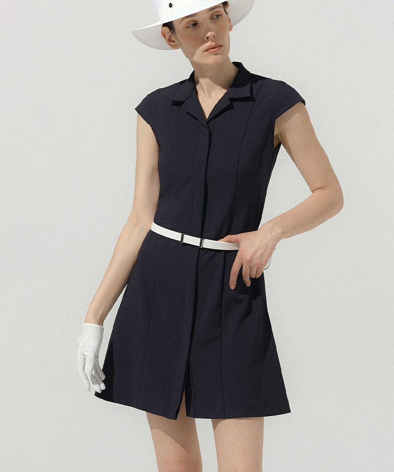 drop waist golf dress Walter Hagen Women's Taped Drop Waist Golf Dress, 1X, Pure White