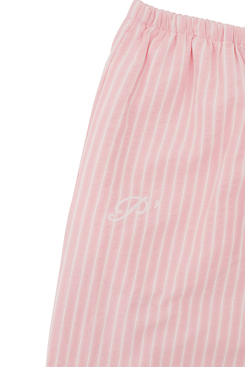 PIV'VEE Easy Stripe Pants - Bubble Pink