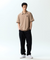 Jamie West Half Zip-up Jersey Collar Point P-Shirts - Beige