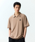 Jamie West Half Zip-up Jersey Collar Point P-Shirts - Beige