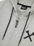 Jamie West Club Hoodie Applique Zip-up - Grey