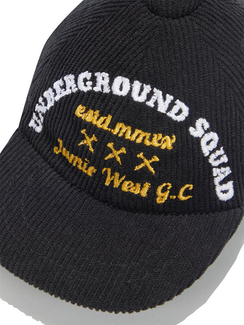 Jamie West Corduroy Trucker Ballcap Keyring - Black