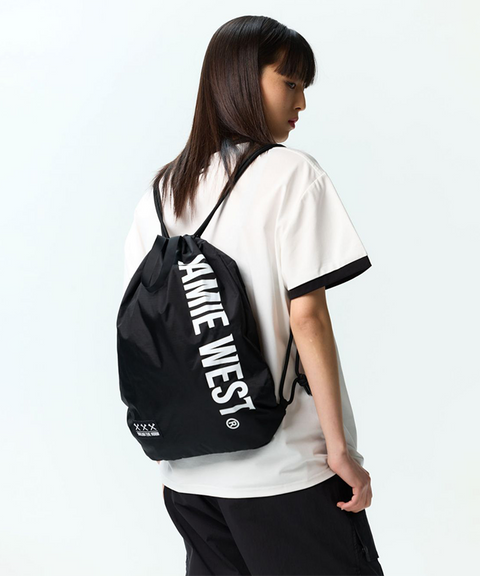 Jamie West Draw String Bag - Black