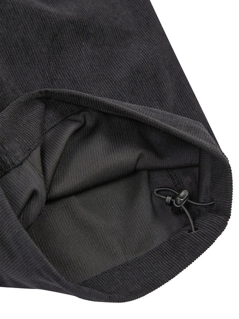 Jamie West Corduroy Three Tuck Wide Pants - Black