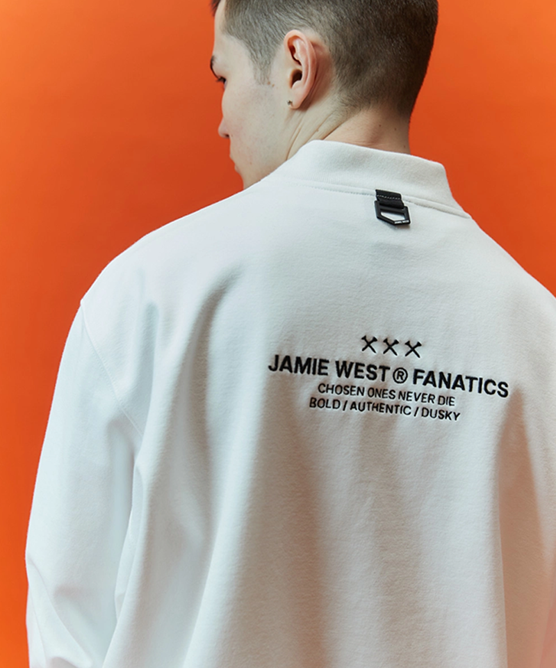 Jamie West Gorden Mockneck Pocket Sweatshirts - White