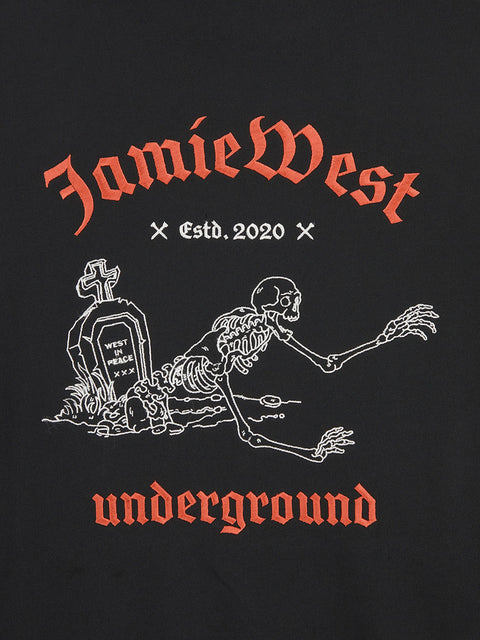 Jamie West Grave Snap Hoodie Sweatshirts - Black