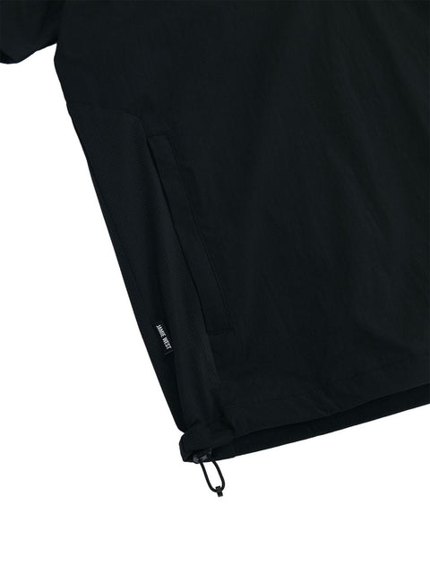 Jamie West Half Zip-up Ventilation Stand Collar P-Shirts - Black