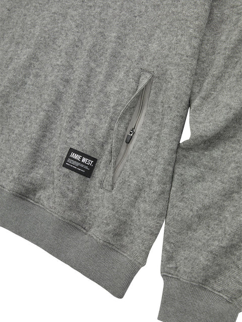 Jamie West Henley-Neck Pocket Knit MTM - Grey